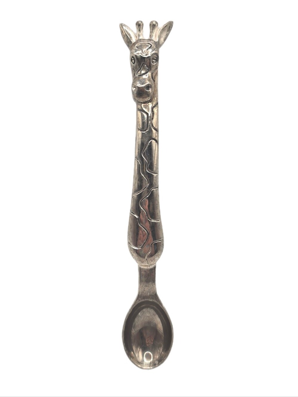 Godinger Giraffe Handle Silver Plated Baby Spoon - Novelty Animal Spoon
